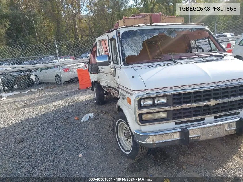 1993 Chevrolet G20 VIN: 1GBEG25K3PF301865 Lot: 40561851