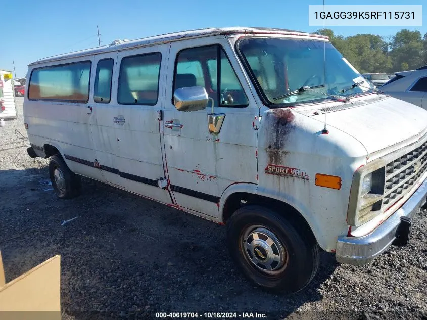 1994 Chevrolet G30 VIN: 1GAGG39K5RF115731 Lot: 40619704