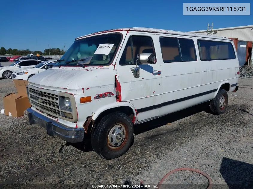 1994 Chevrolet G30 VIN: 1GAGG39K5RF115731 Lot: 40619704