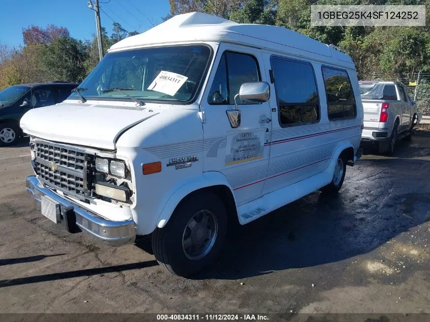 1995 Chevrolet G20 VIN: 1GBEG25K4SF124252 Lot: 40834311