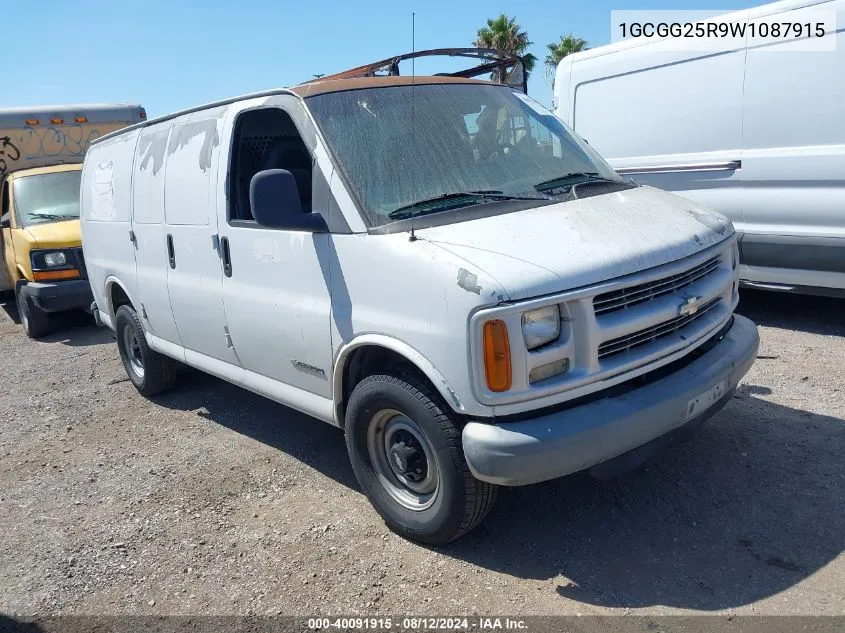 1998 Chevrolet Chevy Van G2500 VIN: 1GCGG25R9W1087915 Lot: 40091915