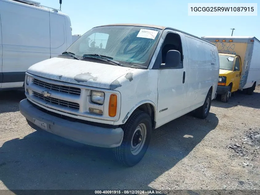 1998 Chevrolet Chevy Van G2500 VIN: 1GCGG25R9W1087915 Lot: 40091915