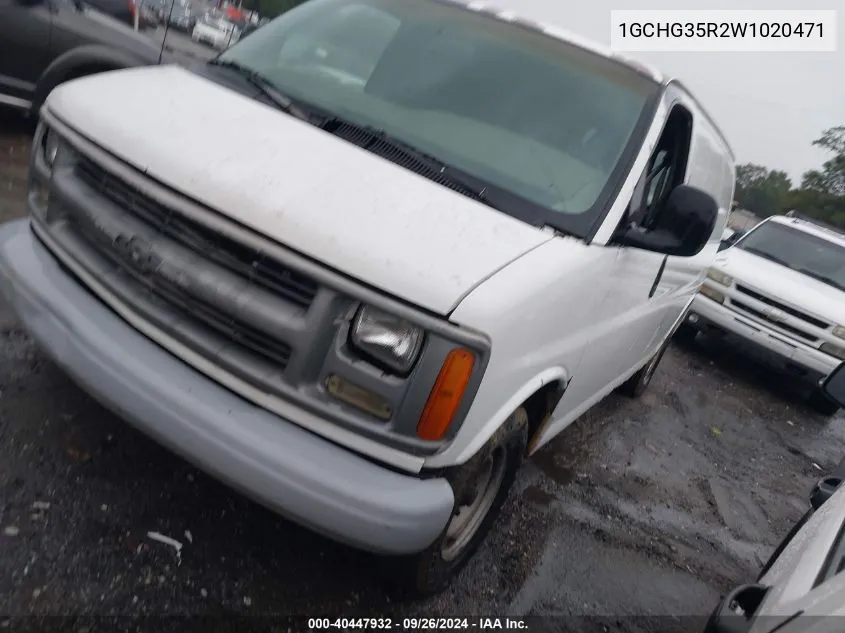 1998 Chevrolet Chevy Van G3500 VIN: 1GCHG35R2W1020471 Lot: 40447932