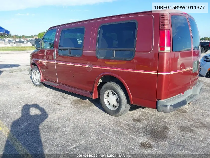 1998 Chevrolet Chevy Van G1500 VIN: 1GBFG15R9W1011377 Lot: 40610332