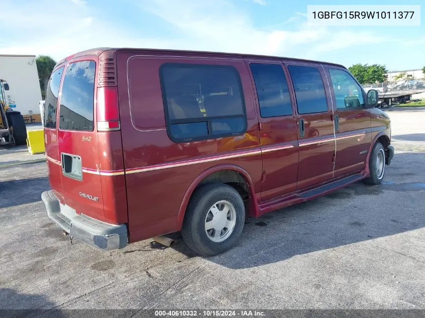 1998 Chevrolet Chevy Van G1500 VIN: 1GBFG15R9W1011377 Lot: 40610332