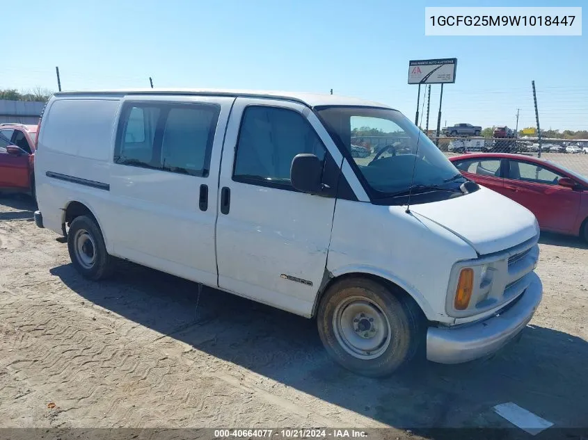 1998 Chevrolet Chevy Van G2500 VIN: 1GCFG25M9W1018447 Lot: 40664077