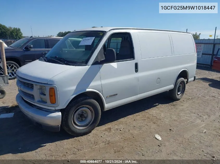 1998 Chevrolet Chevy Van G2500 VIN: 1GCFG25M9W1018447 Lot: 40664077