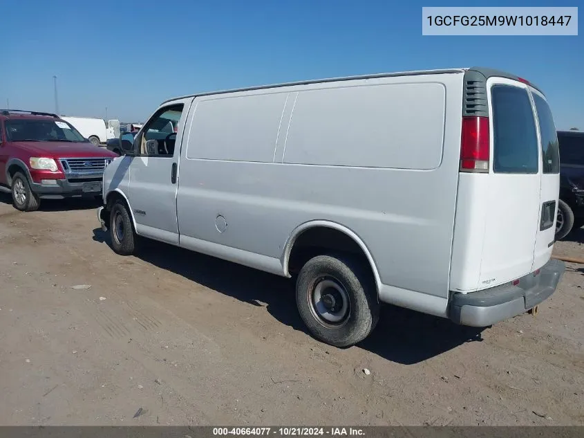 1998 Chevrolet Chevy Van G2500 VIN: 1GCFG25M9W1018447 Lot: 40664077