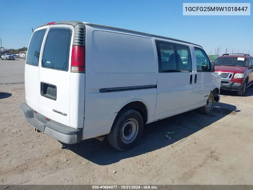 1998 Chevrolet Chevy Van G2500 VIN: 1GCFG25M9W1018447 Lot: 40664077