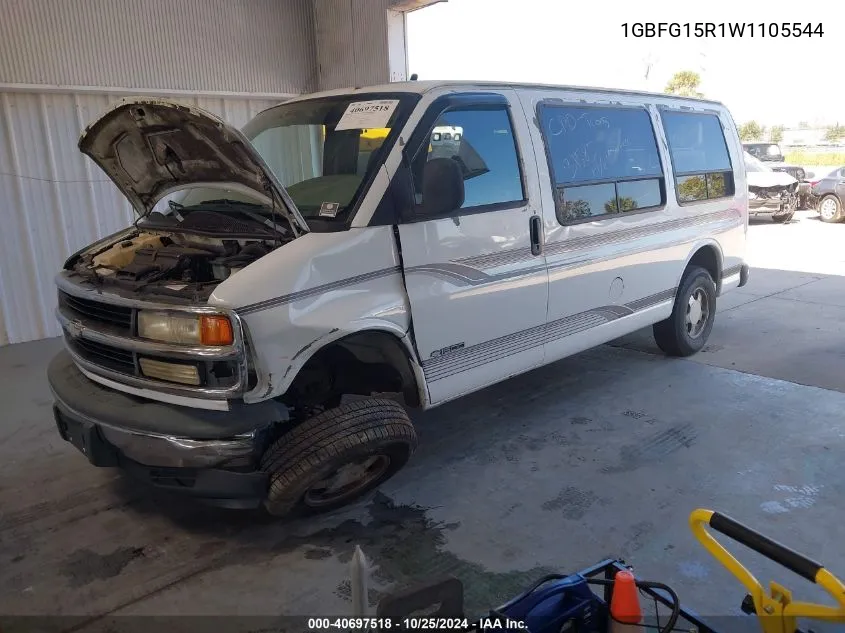 1998 Chevrolet Chevy Van G1500 VIN: 1GBFG15R1W1105544 Lot: 40697518