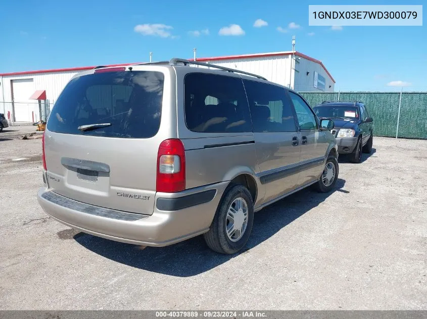 1998 Chevrolet Venture VIN: 1GNDX03E7WD300079 Lot: 40379889