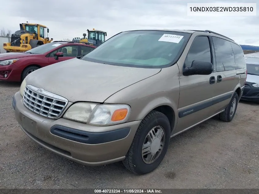 1998 Chevrolet Venture VIN: 1GNDX03E2WD335810 Lot: 40723234