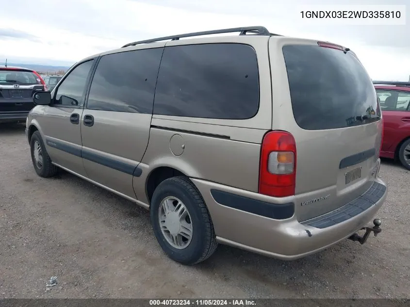 1GNDX03E2WD335810 1998 Chevrolet Venture