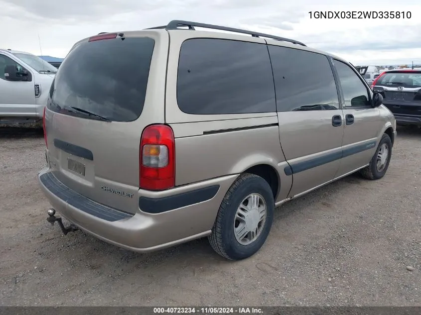 1GNDX03E2WD335810 1998 Chevrolet Venture