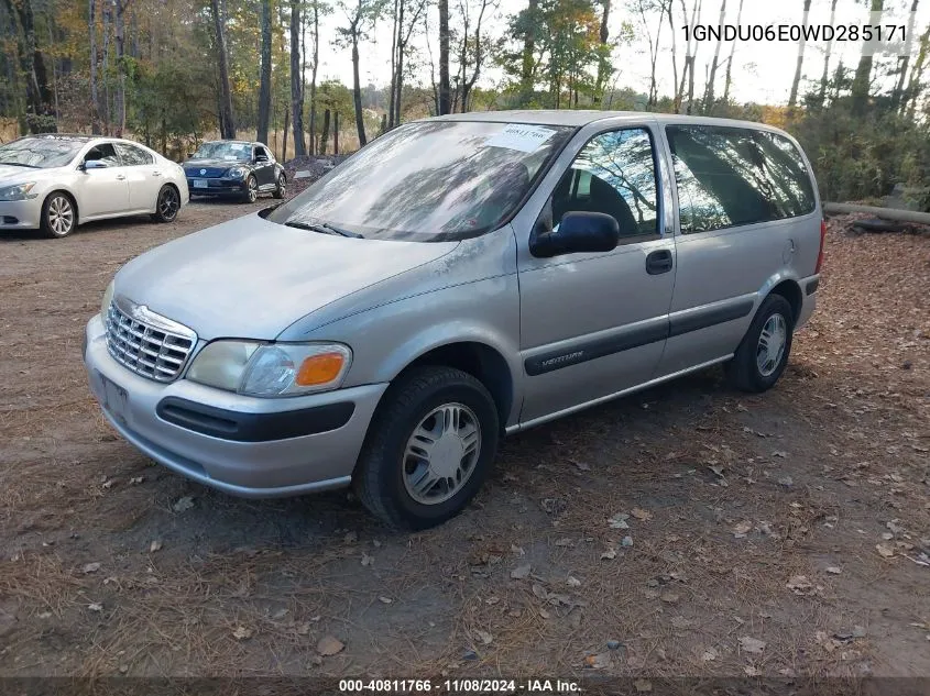 1998 Chevrolet Venture VIN: 1GNDU06E0WD285171 Lot: 40811766