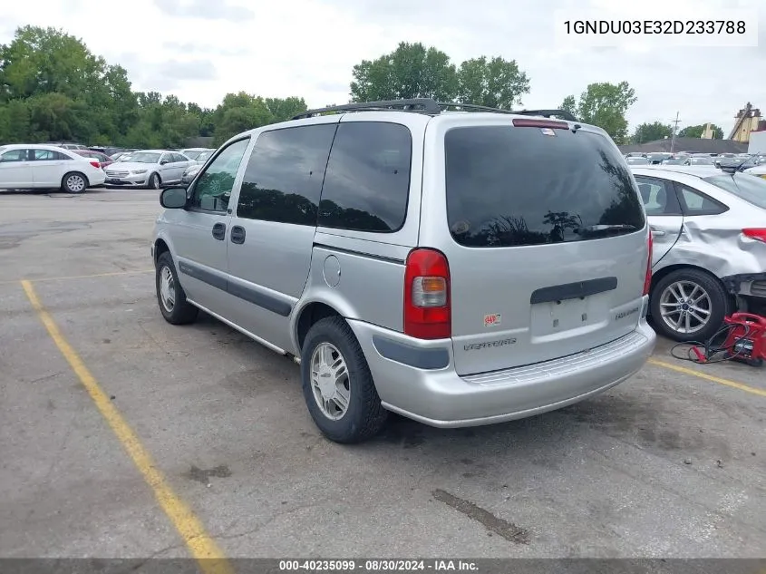 1GNDU03E32D233788 2002 Chevrolet Venture Ls