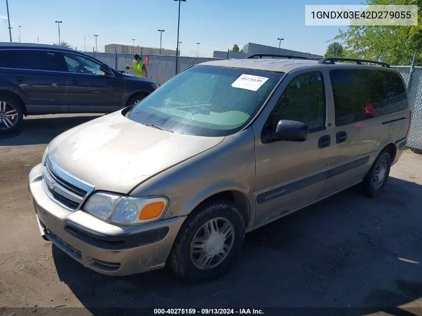 2002 Chevrolet Venture Ls VIN: 1GNDX03E42D279055 Lot: 40275159