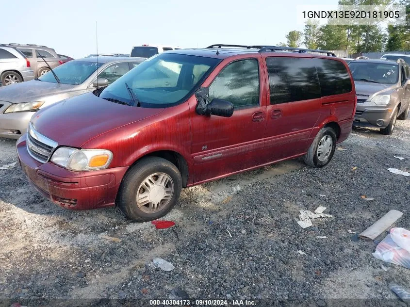 2002 Chevrolet Venture Warner Bros. Edition VIN: 1GNDX13E92D181905 Lot: 40304173