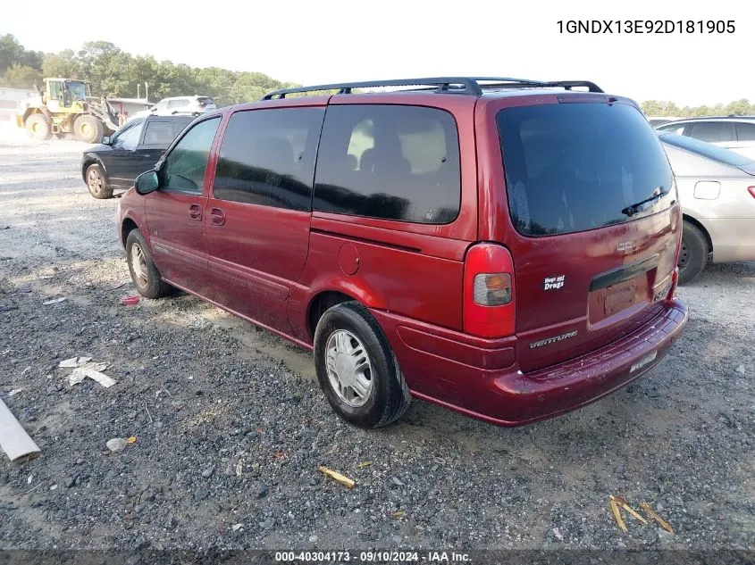 2002 Chevrolet Venture Warner Bros. Edition VIN: 1GNDX13E92D181905 Lot: 40304173