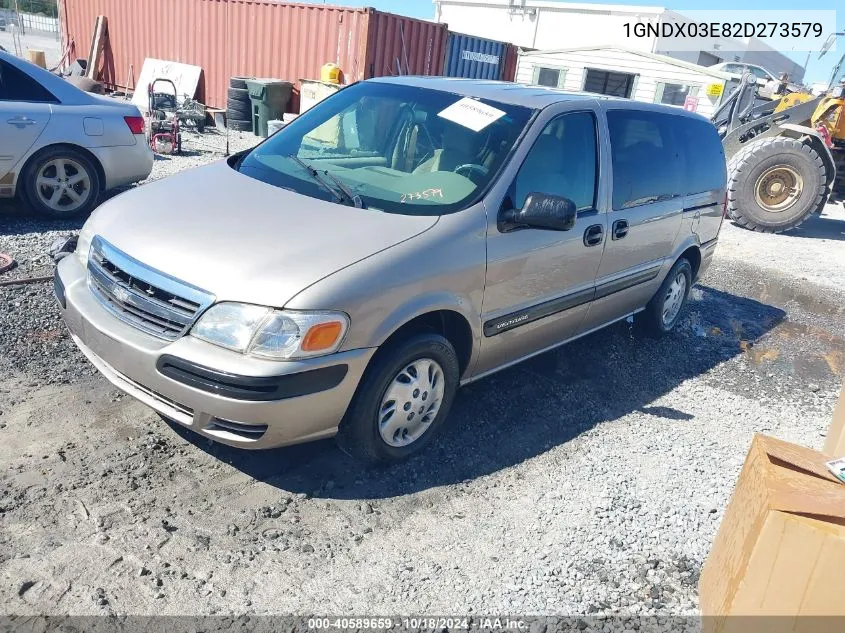 2002 Chevrolet Venture Plus VIN: 1GNDX03E82D273579 Lot: 40589659