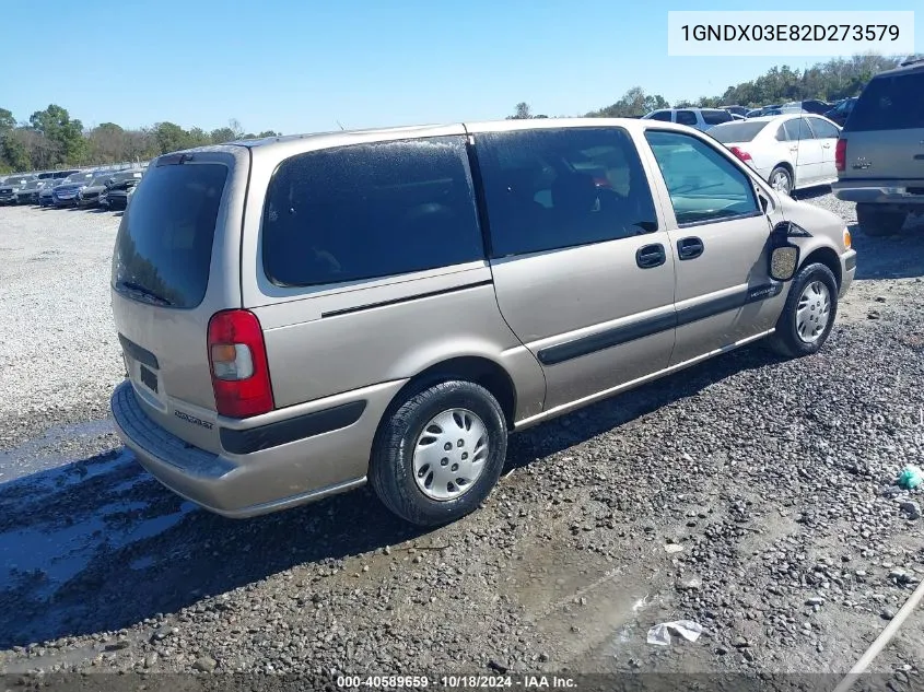 2002 Chevrolet Venture Plus VIN: 1GNDX03E82D273579 Lot: 40589659