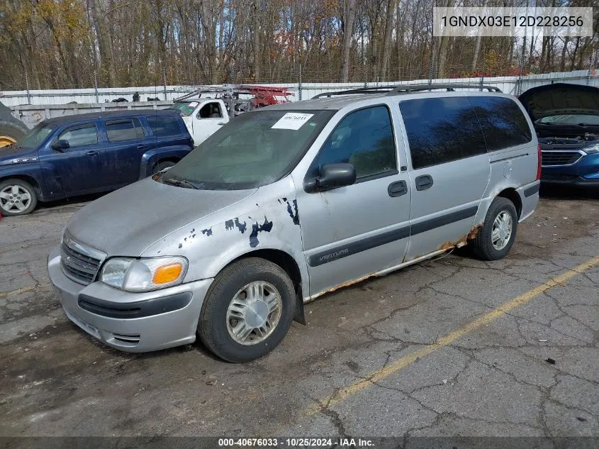 1GNDX03E12D228256 2002 Chevrolet Venture Ls