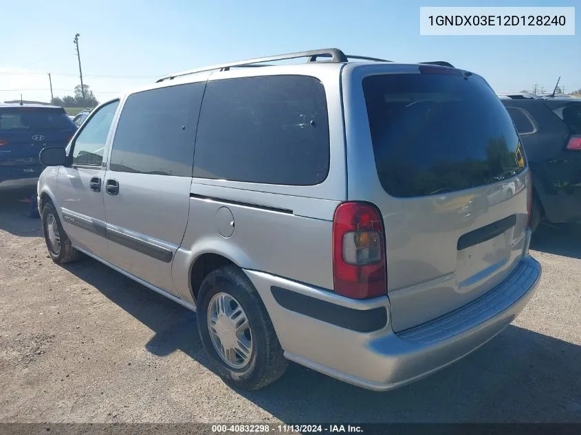 1GNDX03E12D128240 2002 Chevrolet Venture