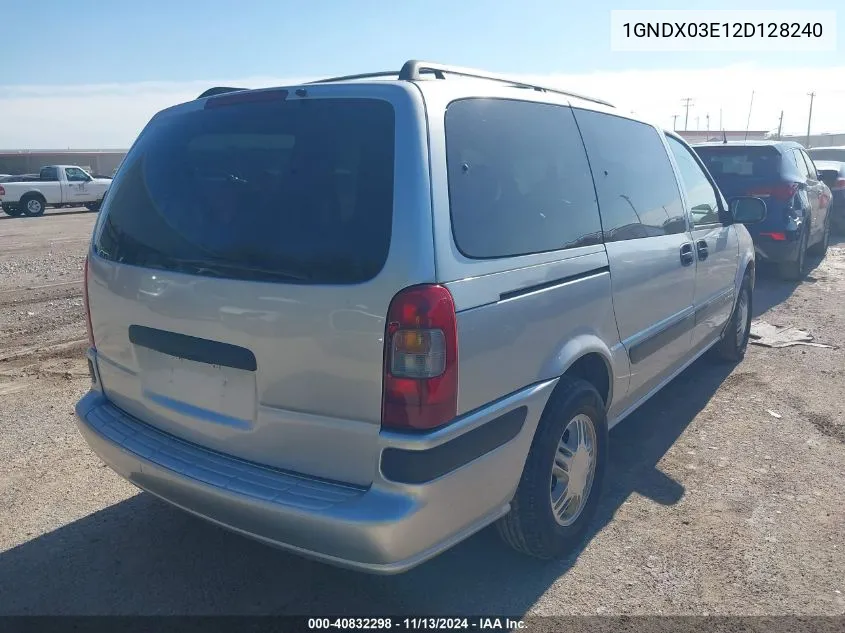 1GNDX03E12D128240 2002 Chevrolet Venture