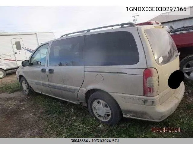 1GNDX03E03D297165 2003 Chevrolet Venture