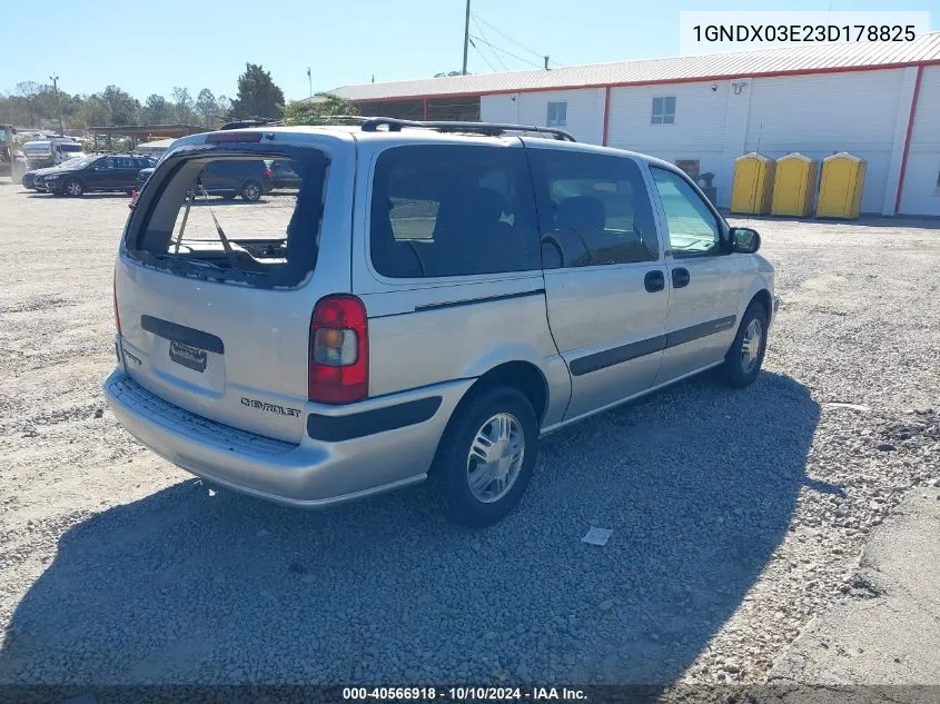 2003 Chevrolet Venture Ls VIN: 1GNDX03E23D178825 Lot: 40566918