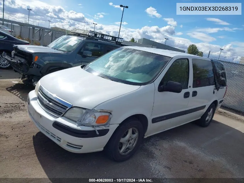 2003 Chevrolet Venture Ls VIN: 1GNDX03EX3D268319 Lot: 40628003