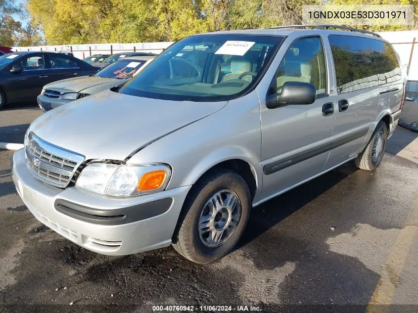 2003 Chevrolet Venture Ls VIN: 1GNDX03E53D301971 Lot: 40760942