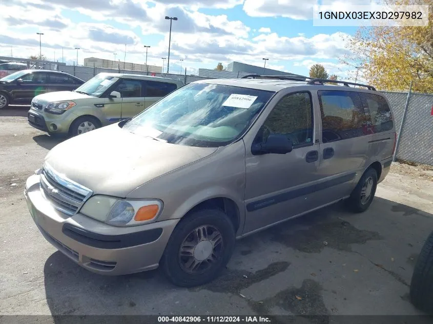 2003 Chevrolet Venture Ls VIN: 1GNDX03EX3D297982 Lot: 40842906