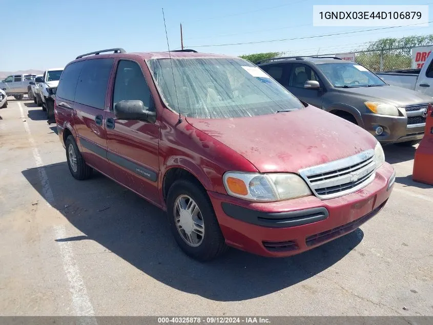 1GNDX03E44D106879 2004 Chevrolet Venture