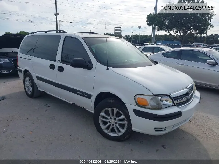 2004 Chevrolet Venture Ls VIN: 1GNDX03E44D259956 Lot: 40432006