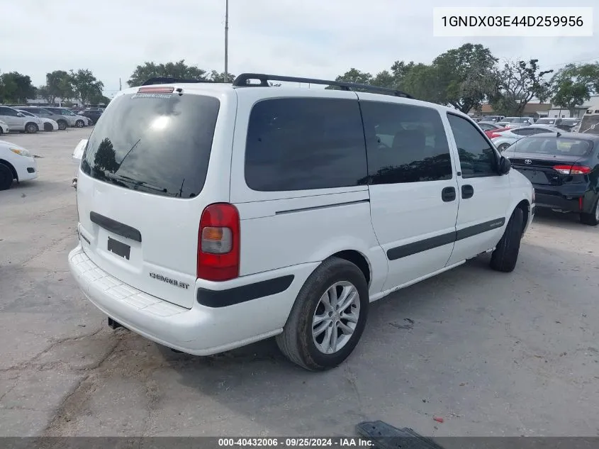 1GNDX03E44D259956 2004 Chevrolet Venture Ls