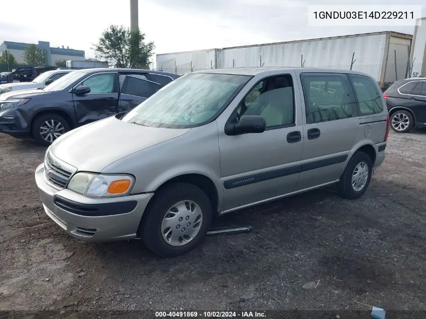 1GNDU03E14D229211 2004 Chevrolet Venture Plus