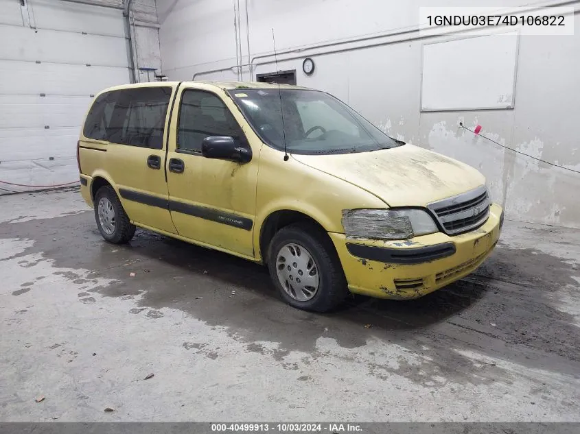 1GNDU03E74D106822 2004 Chevrolet Venture Plus