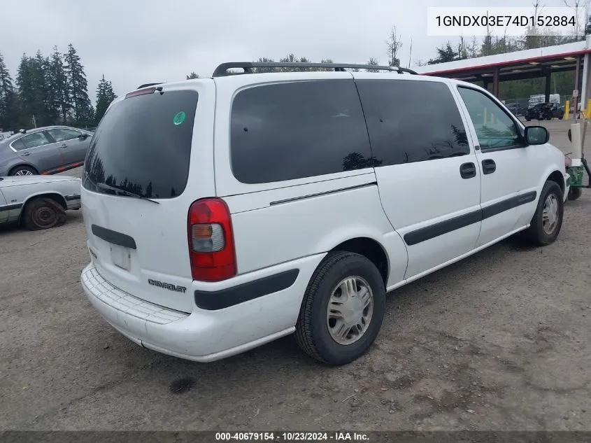 2004 Chevrolet Venture Ls VIN: 1GNDX03E74D152884 Lot: 40679154