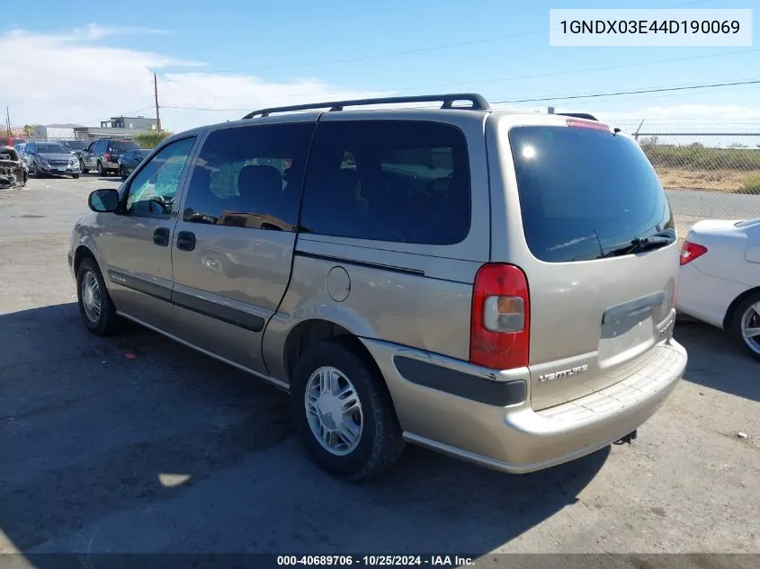 1GNDX03E44D190069 2004 Chevrolet Venture Ls