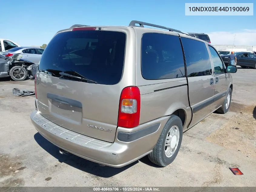 1GNDX03E44D190069 2004 Chevrolet Venture Ls