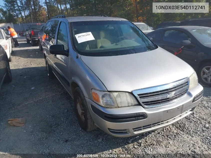 2004 Chevrolet Venture Ls VIN: 1GNDX03E54D112741 Lot: 40705109