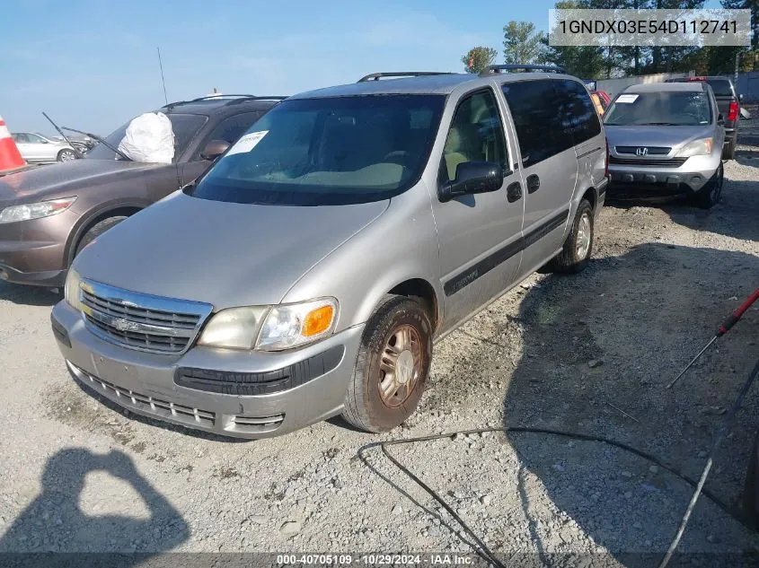 2004 Chevrolet Venture Ls VIN: 1GNDX03E54D112741 Lot: 40705109