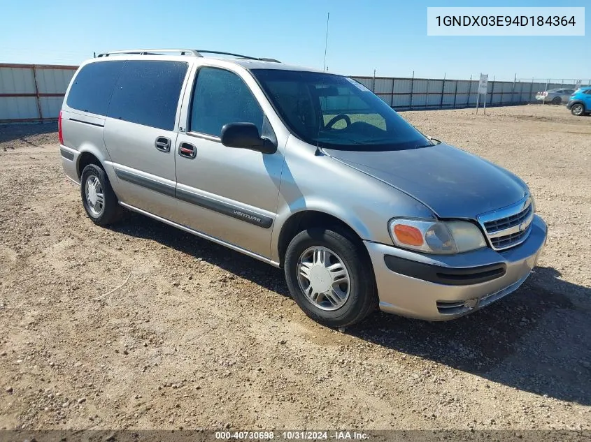 2004 Chevrolet Venture Ls VIN: 1GNDX03E94D184364 Lot: 40730698