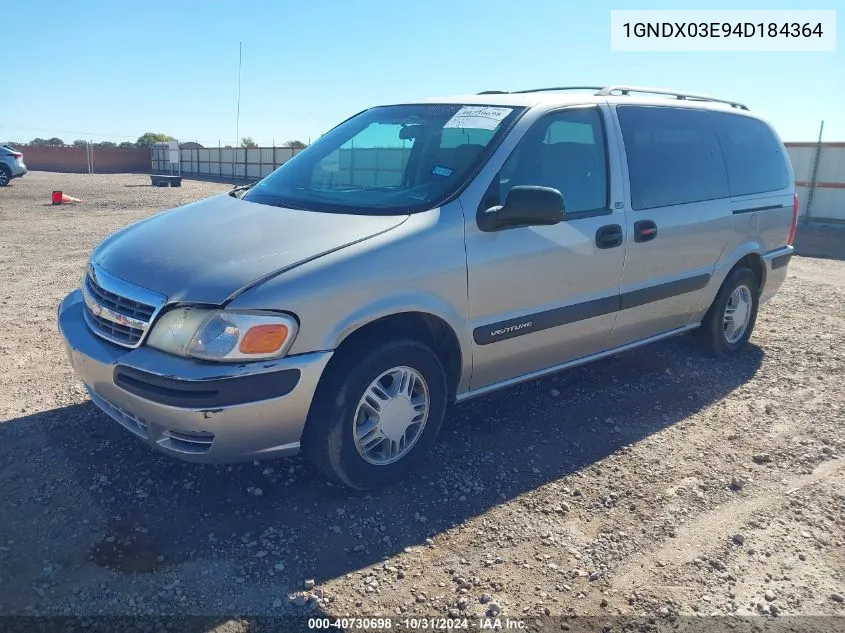 2004 Chevrolet Venture Ls VIN: 1GNDX03E94D184364 Lot: 40730698