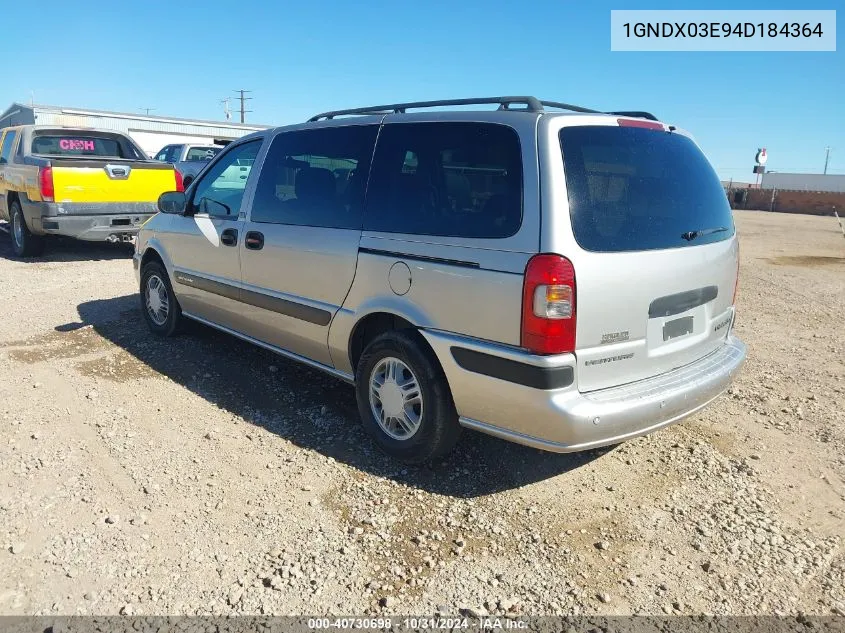 2004 Chevrolet Venture Ls VIN: 1GNDX03E94D184364 Lot: 40730698