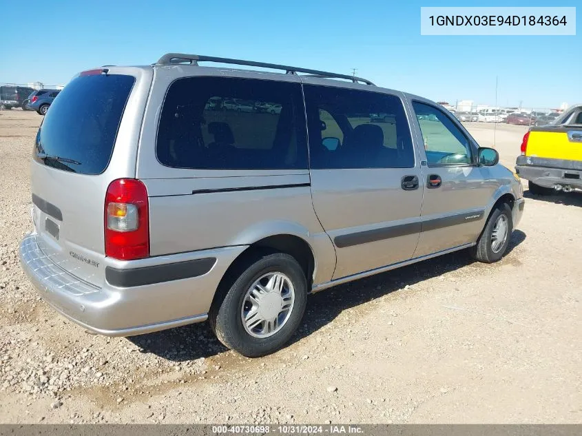 1GNDX03E94D184364 2004 Chevrolet Venture Ls