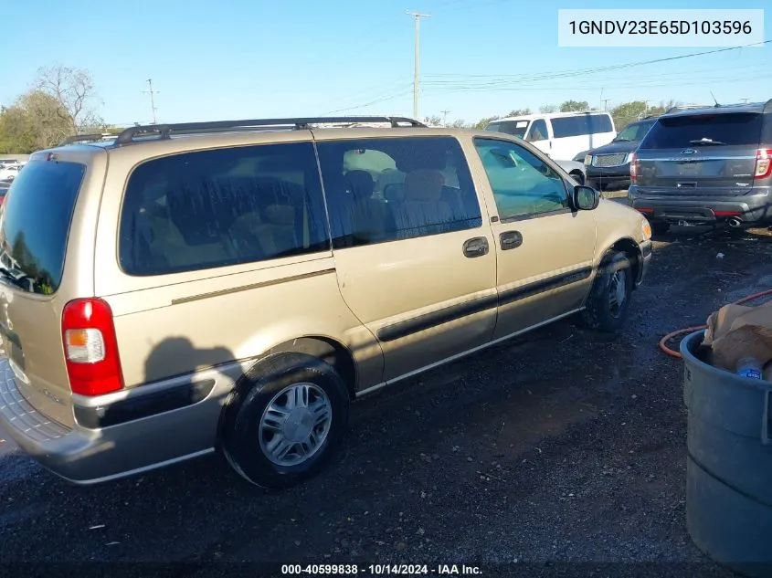 1GNDV23E65D103596 2005 Chevrolet Venture Ls