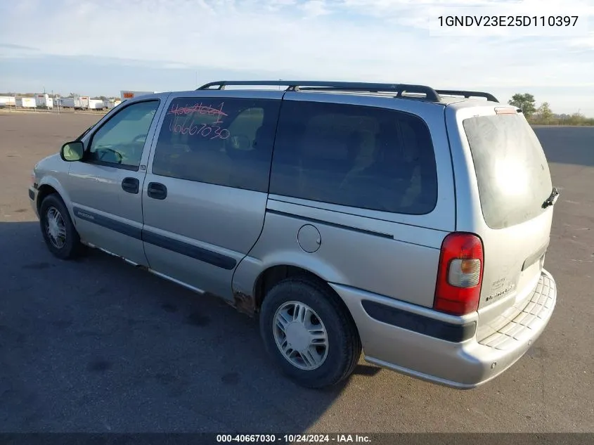 1GNDV23E25D110397 2005 Chevrolet Venture Ls