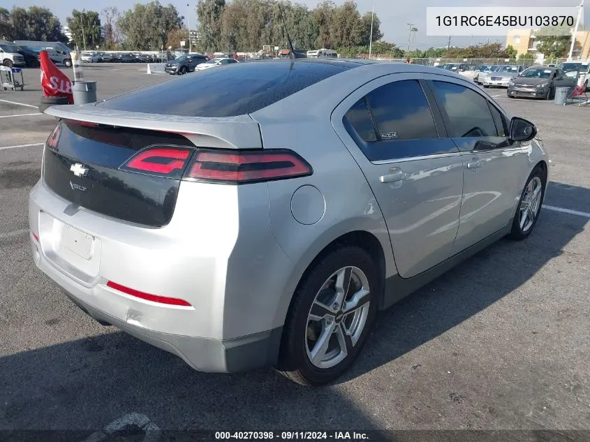 2011 Chevrolet Volt VIN: 1G1RC6E45BU103870 Lot: 40270398